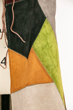 Load image into Gallery viewer, 1970s Patchwork Suede Leather Longline Vest S