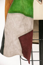 Load image into Gallery viewer, 1970s Patchwork Suede Leather Longline Vest S