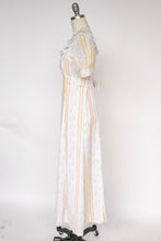 Load image into Gallery viewer, 1970s Maxi Dress Rose Cotton Prairie Peasant S