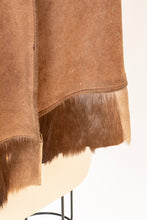 Load image into Gallery viewer, 1970s Cape Brown Suede Coat Leather Patchwork Suede