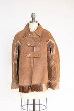 Load image into Gallery viewer, 1970s Cape Brown Suede Coat Leather Patchwork Suede