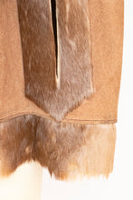 Load image into Gallery viewer, 1970s Cape Brown Suede Coat Leather Patchwork Suede