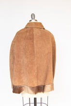 Load image into Gallery viewer, 1970s Cape Brown Suede Coat Leather Patchwork Suede