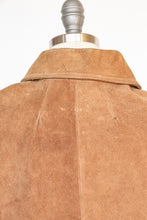 Load image into Gallery viewer, 1970s Cape Brown Suede Coat Leather Patchwork Suede