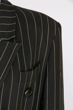 Load image into Gallery viewer, 1990s Blazer Pin Stripe Italian Designer Suit Jacket S