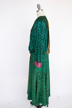 Load image into Gallery viewer, 1980s Silk Dress Blousy Boho Peasant M