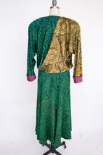 Load image into Gallery viewer, 1980s Silk Dress Blousy Boho Peasant M