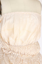 Load image into Gallery viewer, 1970s Dress Chiffon Embroidered Off Shoulder Gilberts for Tally S