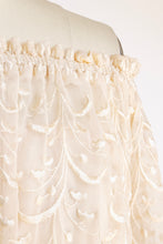 Load image into Gallery viewer, 1970s Dress Chiffon Embroidered Off Shoulder Gilberts for Tally S