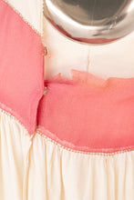 Load image into Gallery viewer, 1920s Dress Silk Sheer Chiffon Deco XS P XXS