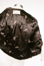 Load image into Gallery viewer, 1950s Fur Stole Mink Brown Plush Fluffy Wrap Caplet