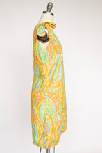 Load image into Gallery viewer, 1960s Dress Printed Cotton Mod Shift Sheath S