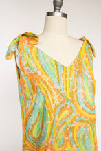 Load image into Gallery viewer, 1960s Dress Printed Cotton Mod Shift Sheath S