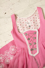 Load image into Gallery viewer, 1970s Dirndl Dress Austrian Cotton Pink Octoberfest S