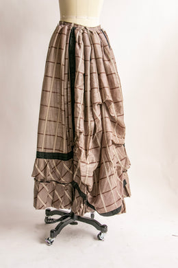 Antique 1880s Bustle Skirt Full Cotton S