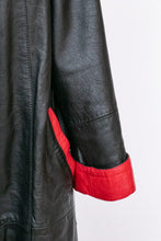 Load image into Gallery viewer, 1980s Leather Jacket Oversized Swing Coat M/S