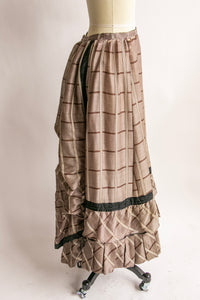 Antique 1880s Bustle Skirt Full Cotton S