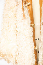 Load image into Gallery viewer, 1970s Coat Leather Mongolian Lamb Reversible Hooded M