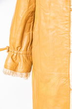 Load image into Gallery viewer, 1970s Coat Leather Mongolian Lamb Reversible Hooded M