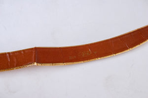 1950s Belt Gold Foil Metallic Adjustable Waist Cinch
