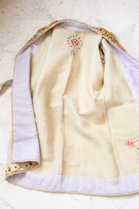 1960s Jacket Embroidered Wool Ethnic Coat M / L