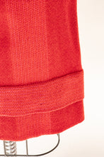 Load image into Gallery viewer, 1960s Dress Wool Woven Fitted Burgundy Red S