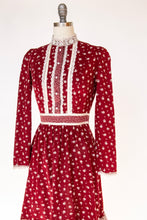Load image into Gallery viewer, 1970s Peasant Prairie Dress Floral Calico Cotton Boho S