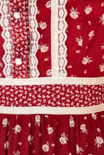Load image into Gallery viewer, 1970s Peasant Prairie Dress Floral Calico Cotton Boho S