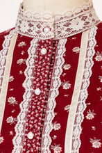 Load image into Gallery viewer, 1970s Peasant Prairie Dress Floral Calico Cotton Boho S