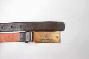 1980s Pierre Cardin Belt Designer Leather Logo