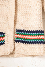 Load image into Gallery viewer, 1970s Sweater Hand Knit Chunky Grannie Cardigan M