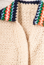 Load image into Gallery viewer, 1970s Sweater Hand Knit Chunky Grannie Cardigan M