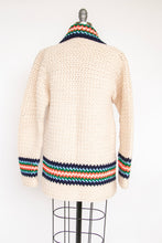 Load image into Gallery viewer, 1970s Sweater Hand Knit Chunky Grannie Cardigan M