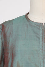 Load image into Gallery viewer, 1950s Swing Coat Silk Sharkskin Cocktail S/M