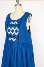 Load image into Gallery viewer, 1970s Jumper Dress Cotton Quilted S/M