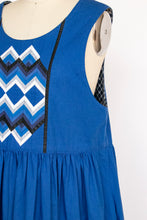 Load image into Gallery viewer, 1970s Jumper Dress Cotton Quilted S/M
