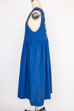 Load image into Gallery viewer, 1970s Jumper Dress Cotton Quilted S/M
