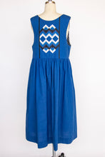 Load image into Gallery viewer, 1970s Jumper Dress Cotton Quilted S/M