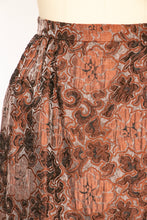 Load image into Gallery viewer, 1960s Maxi Column Skirt Metallic Brocade XS