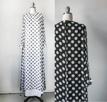 Load image into Gallery viewer, 1970s Estévez Eva Gabor Dress Chiffon Two Tone Gown S/M