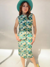 Load image into Gallery viewer, 1960s Column Dress Floral Brocade Shift  Fred A. Block S