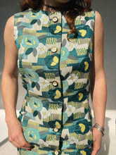 Load image into Gallery viewer, 1960s Column Dress Floral Brocade Shift  Fred A. Block S