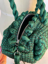 Load image into Gallery viewer, 1940s Purse Green Ribbon Shoulder Mini Clutch