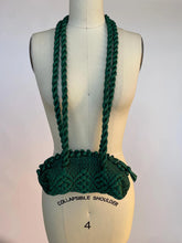 Load image into Gallery viewer, 1940s Purse Green Ribbon Shoulder Mini Clutch