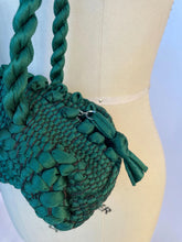 Load image into Gallery viewer, 1940s Purse Green Ribbon Shoulder Mini Clutch