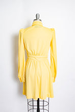 Load image into Gallery viewer, 1970s Dress Young Innocent Yellow Smocked XS