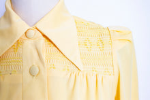 Load image into Gallery viewer, 1970s Dress Young Innocent Yellow Smocked XS
