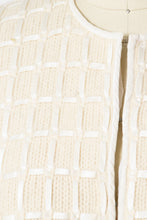 Load image into Gallery viewer, 1950s Sweater Wool Knit Cardigan Cream Beaded S