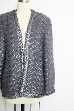 Load image into Gallery viewer, 1970s Lilli Diamond Cardigan Sequin Mohair Sweater L