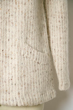 Load image into Gallery viewer, 1980s Sweater Wool Mohair Knit Striped Chunky Cardigan S